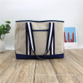 Eco-Friendly Large Jute Women Tote Handbag Cotton Leather Tote bag